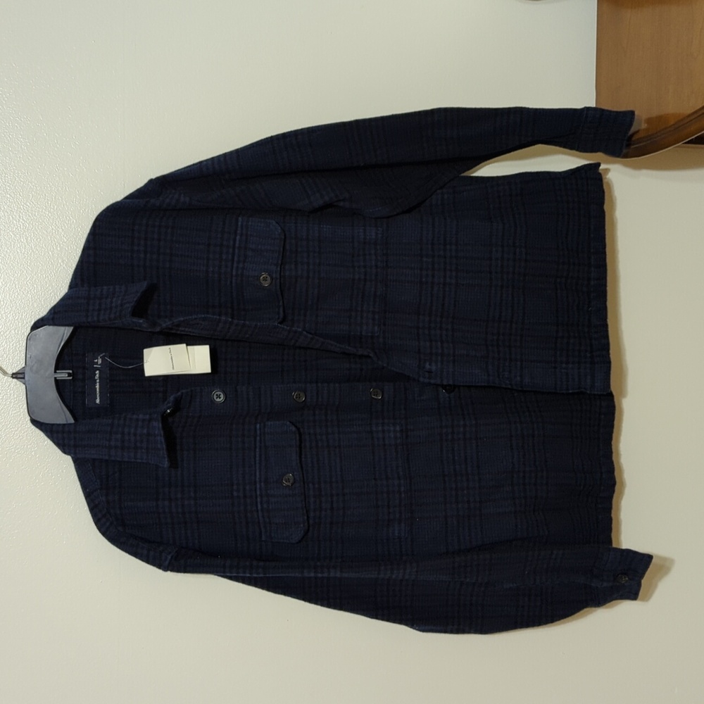 NWT Abercrombie & Fitch Soft Collection Plaid Button Down Shacket
